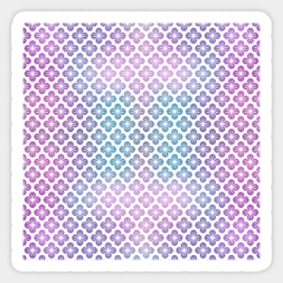 Beautiful dreamy flower pattern, in pastel pink, purple, and cyan Sticker